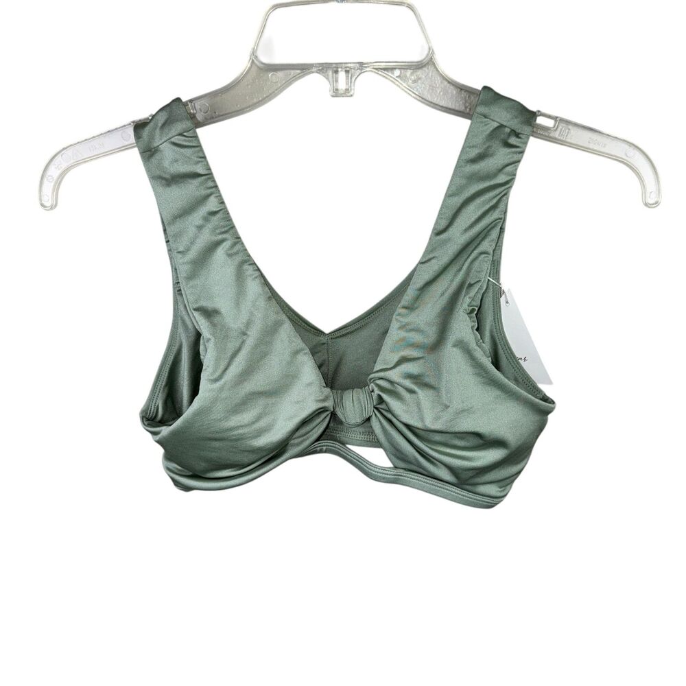 Buffbunny Green Knotted Front Bikini Top Size S Small NWT Beach Coastal Festival